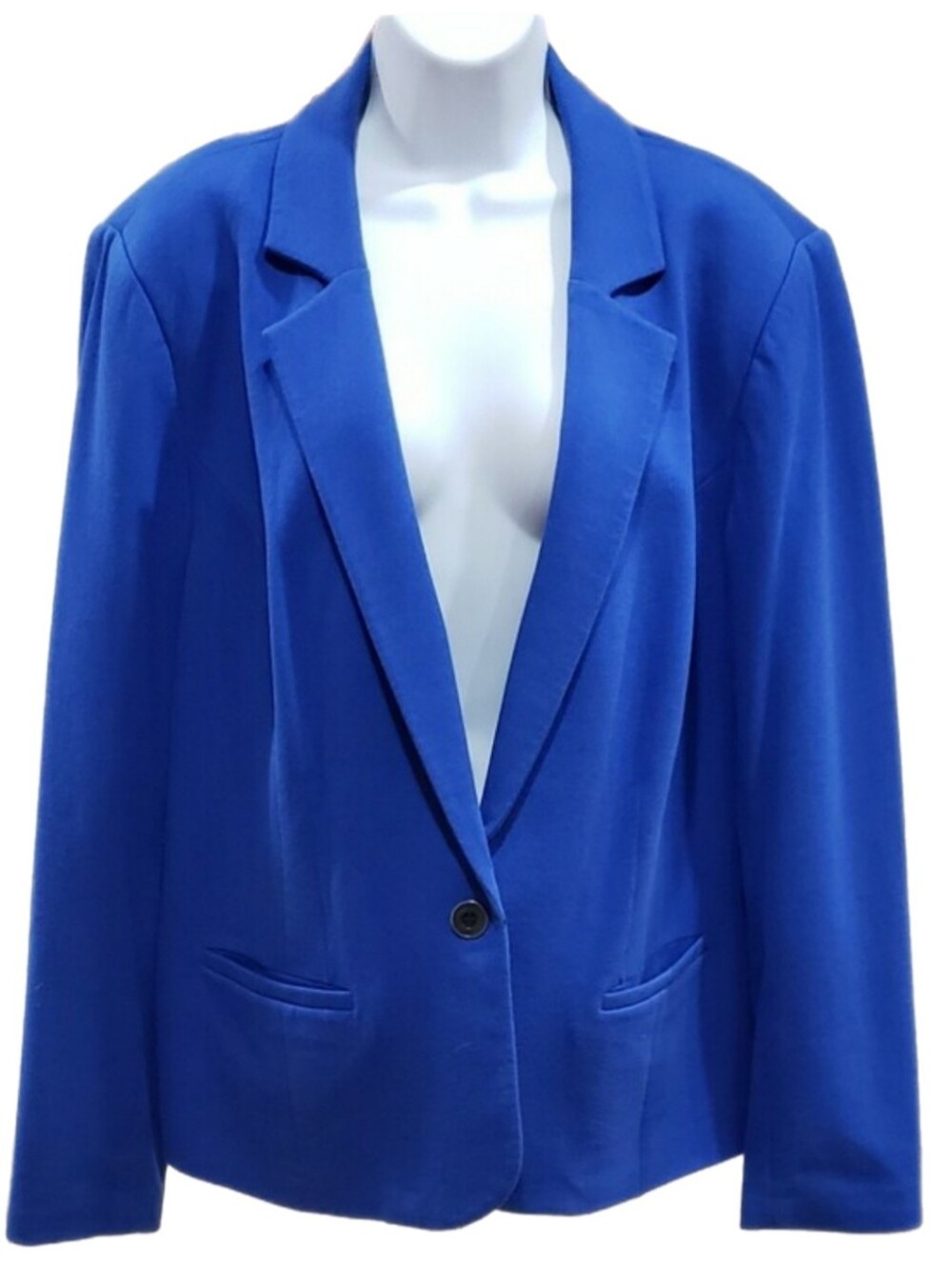 Lane Bryant, Women's Vibrant Royal Blue Single-Button Blazer, Suze 26